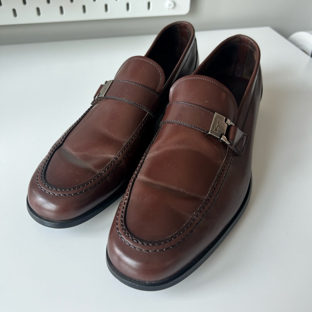 Salvatore Ferragamo Leather Dress Loafers